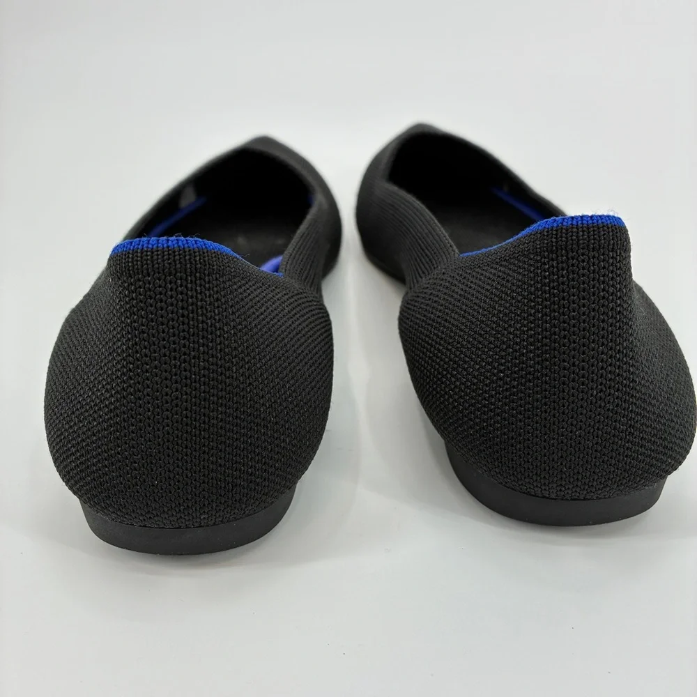 Rothy’s Women’s Black Knit ‘The Point’ Flats Slip On Dress Shoes Comfort Size 9 - Picture 7 of 10